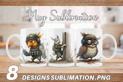 Mug Wrap Battlefield Critters Sublimation artnoy 