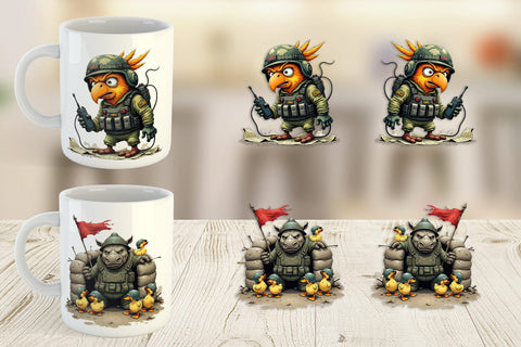 Mug Wrap Battlefield Critters Sublimation artnoy 