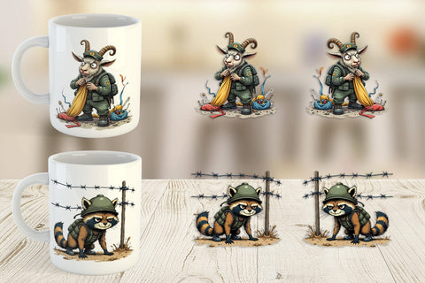 Mug Wrap Battlefield Critters Sublimation artnoy 