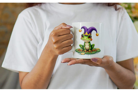 Mug Wrap Bayou Jazz Mardi Gras Animals Watercolor Sublimation artnoy 