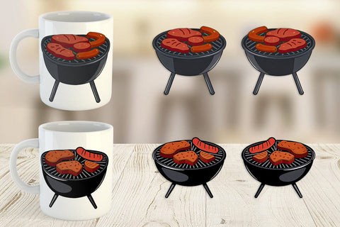 Mug Wrap BBQ Grill Sublimation artnoy 