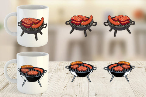 Mug Wrap BBQ Grill Sublimation artnoy 