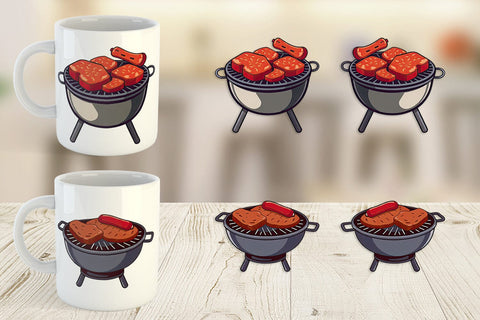 Mug Wrap BBQ Grill Sublimation artnoy 
