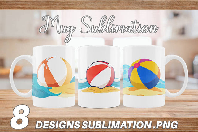 Mug Wrap Beach Ball Sublimation artnoy 