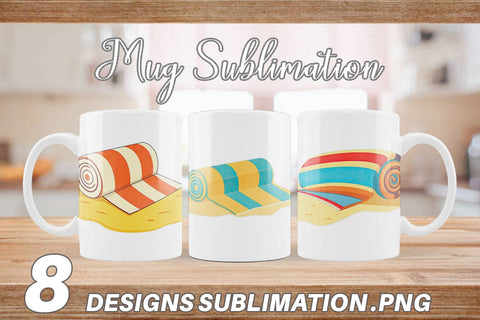 Mug Wrap Beach Towel Sublimation artnoy 