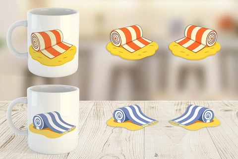 Mug Wrap Beach Towel Sublimation artnoy 