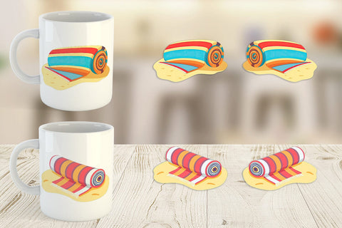Mug Wrap Beach Towel Sublimation artnoy 