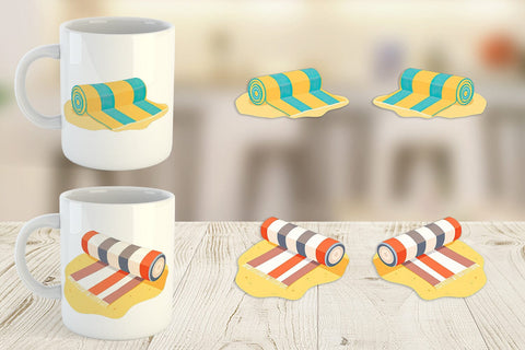 Mug Wrap Beach Towel Sublimation artnoy 