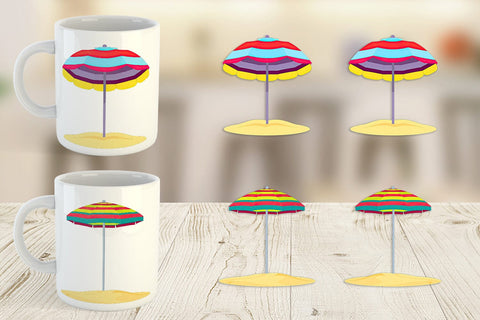 Mug Wrap Beach Umbrella Sublimation artnoy 