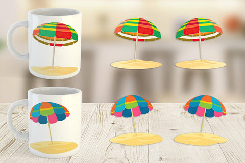 Mug Wrap Beach Umbrella Sublimation artnoy 