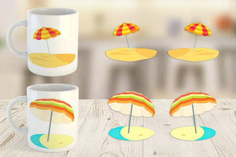 Mug Wrap Beach Umbrella Sublimation artnoy 