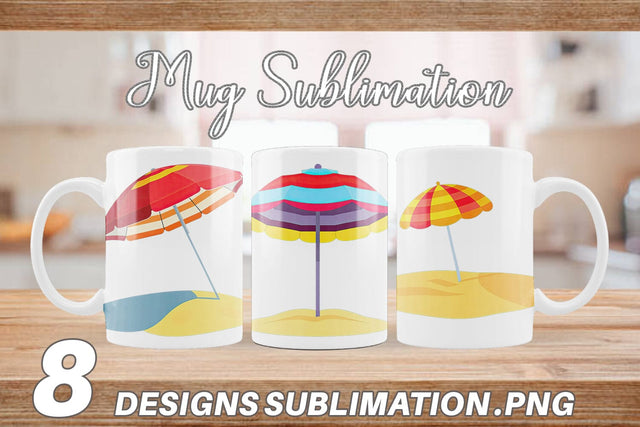 Mug Wrap Beach Umbrella Sublimation artnoy 