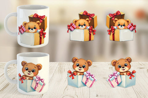 Mug Wrap Bear Gift Sublimation artnoy 