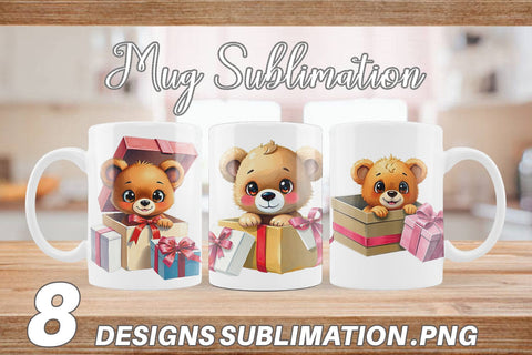 Mug Wrap Bear Gift Sublimation artnoy 