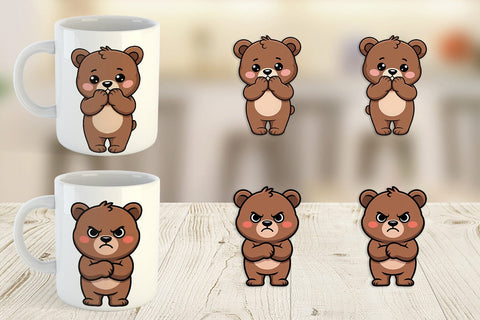 Mug Wrap Bear Mood Sublimation artnoy 