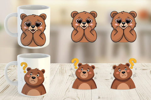 Mug Wrap Bear Mood Sublimation artnoy 