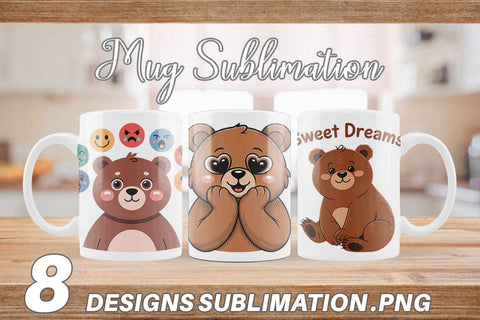 Mug Wrap Bear Mood Sublimation artnoy 