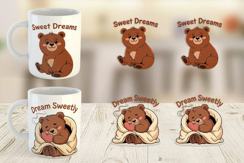 Mug Wrap Bear Mood Sublimation artnoy 