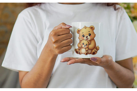 Mug Wrap Bear Mother's Day Sublimation artnoy 