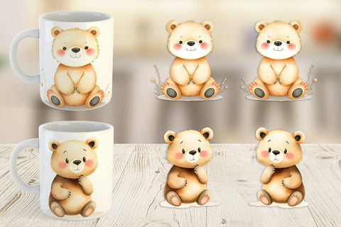 Mug Wrap Bear Wildlife Sublimation artnoy 