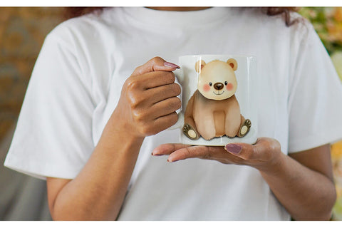 Mug Wrap Bear Wildlife Sublimation artnoy 