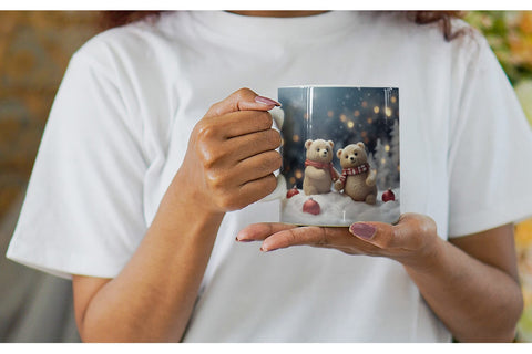 Mug Wrap Bears Christmas Sublimation artnoy 
