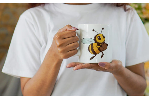 Mug Wrap Bee with Backpack Sublimation artnoy 