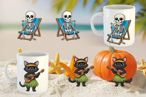 Mug Wrap Big Eye Summerween Beach Party Sublimation artnoy 