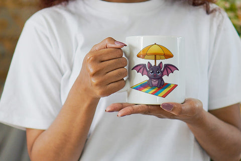 Mug Wrap Big Eye Summerween Beach Party Sublimation artnoy 