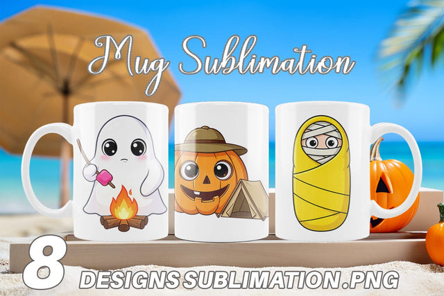Mug Wrap Big Eye Summerween Camping Sublimation artnoy 