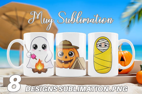 Mug Wrap Big Eye Summerween Camping Sublimation artnoy 