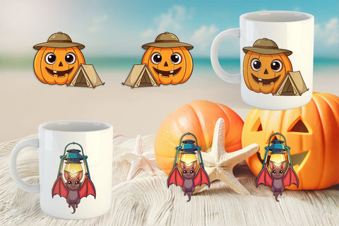 Mug Wrap Big Eye Summerween Camping Sublimation artnoy 