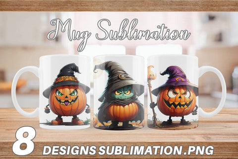 Mug Wrap Big Scary Pumpkin Sublimation artnoy 