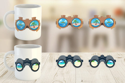 Mug Wrap Binoculars Sublimation artnoy 