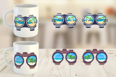 Mug Wrap Binoculars Sublimation artnoy 