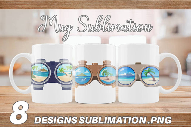 Mug Wrap Binoculars Sublimation artnoy 