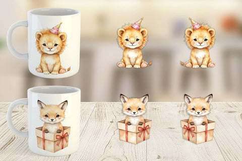 Mug Wrap Birthday Baby Beasts Sublimation artnoy 