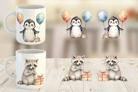 Mug Wrap Birthday Baby Beasts Sublimation artnoy 