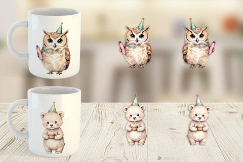 Mug Wrap Birthday Baby Beasts Sublimation artnoy 
