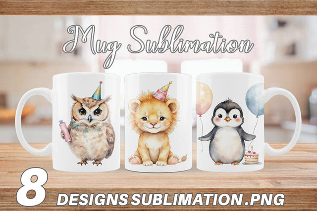 Mug Wrap Birthday Baby Beasts Sublimation artnoy 