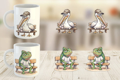 Mug Wrap Bitter Benchwarmer Sarcastic Animal Sublimation artnoy 