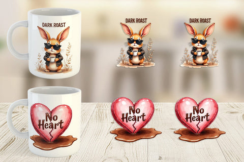 Mug Wrap Bitter Coffee Goth Sarcastic Quotes Sublimation artnoy 