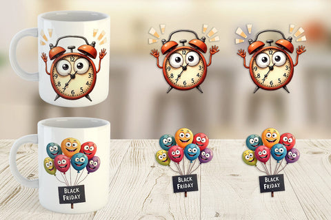 Mug Wrap Black Friday Icons Sublimation artnoy 
