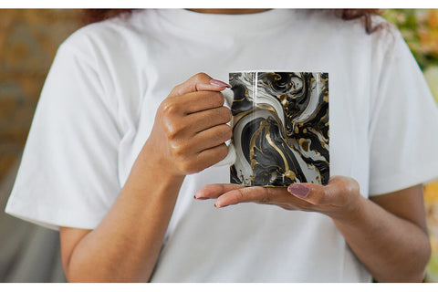 Mug Wrap Black White Marble Gold Sublimation artnoy 