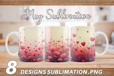 Mug Wrap Blooming Garden Sublimation artnoy 