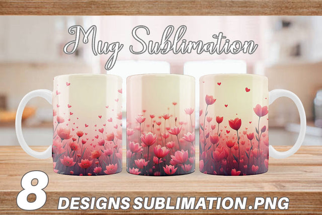 Mug Wrap Blooming Garden Sublimation artnoy 