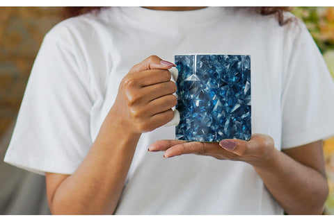 Mug Wrap Blue Crystal Sublimation artnoy 