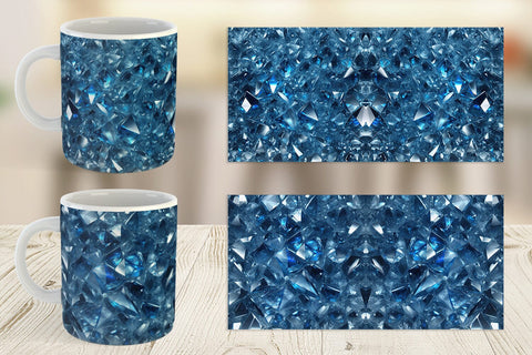 Mug Wrap Blue Crystal Sublimation artnoy 