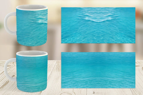 Mug Wrap Blue Sea Sublimation artnoy 