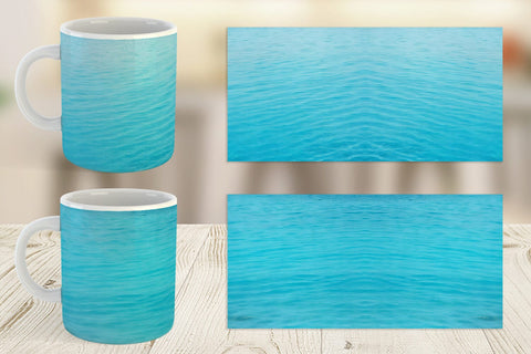 Mug Wrap Blue Sea Sublimation artnoy 